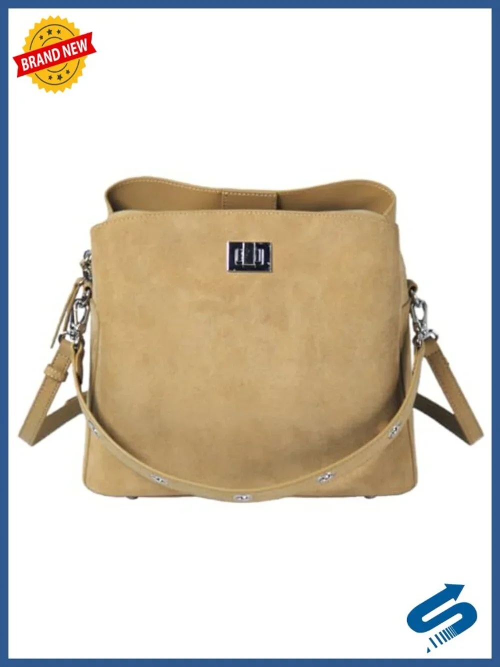 Genuine Leather Suede Hobo Bag Crossbody Shoulder Handbag Slouchy Purse